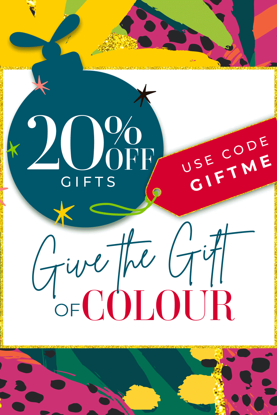 Give the Gift of Colour this Holiday Season!🌈 💝With 20% OFF Gifts💝