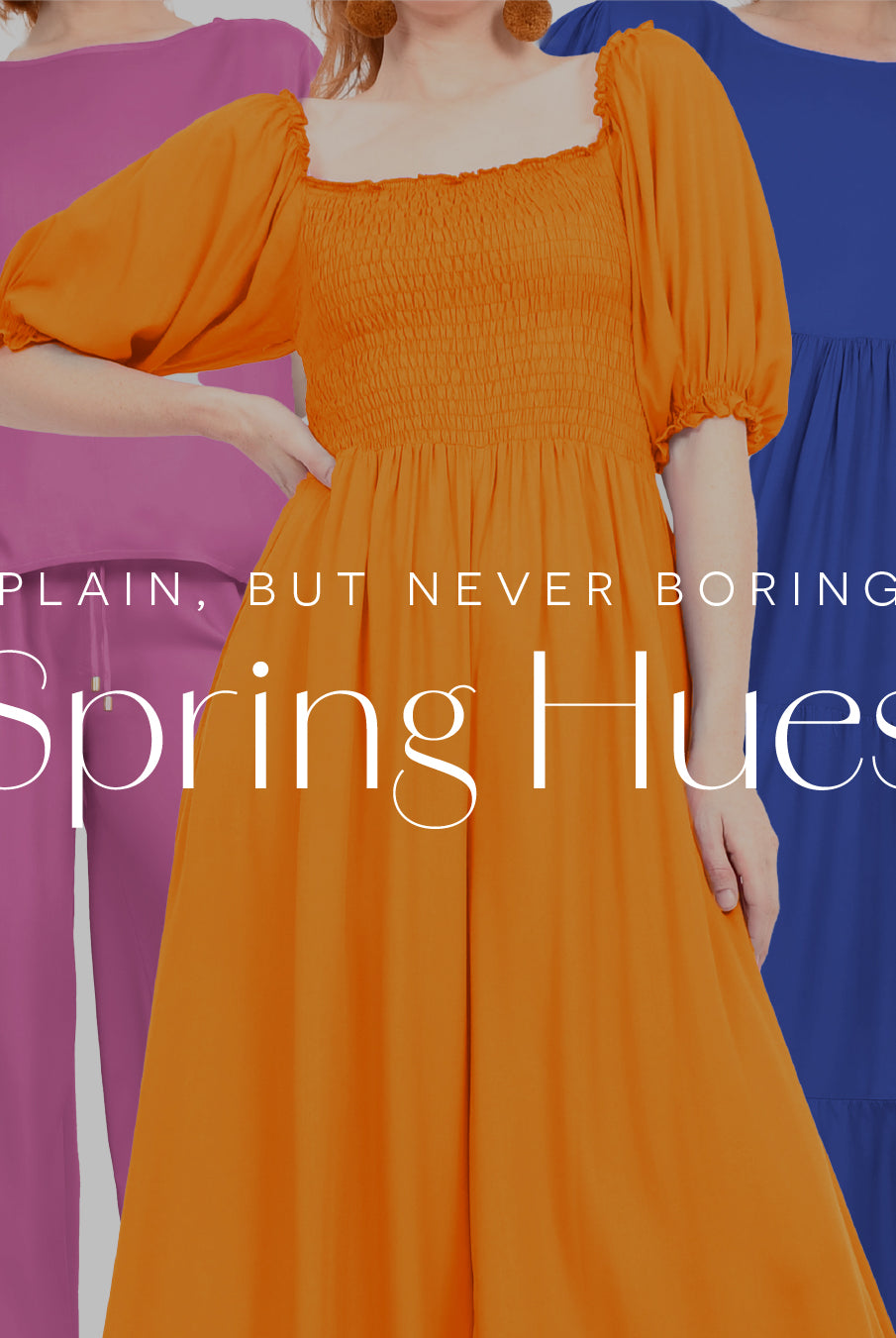 Spring Hues 🌷 Plain, but NEVER boring ❤️🧡💚💙
