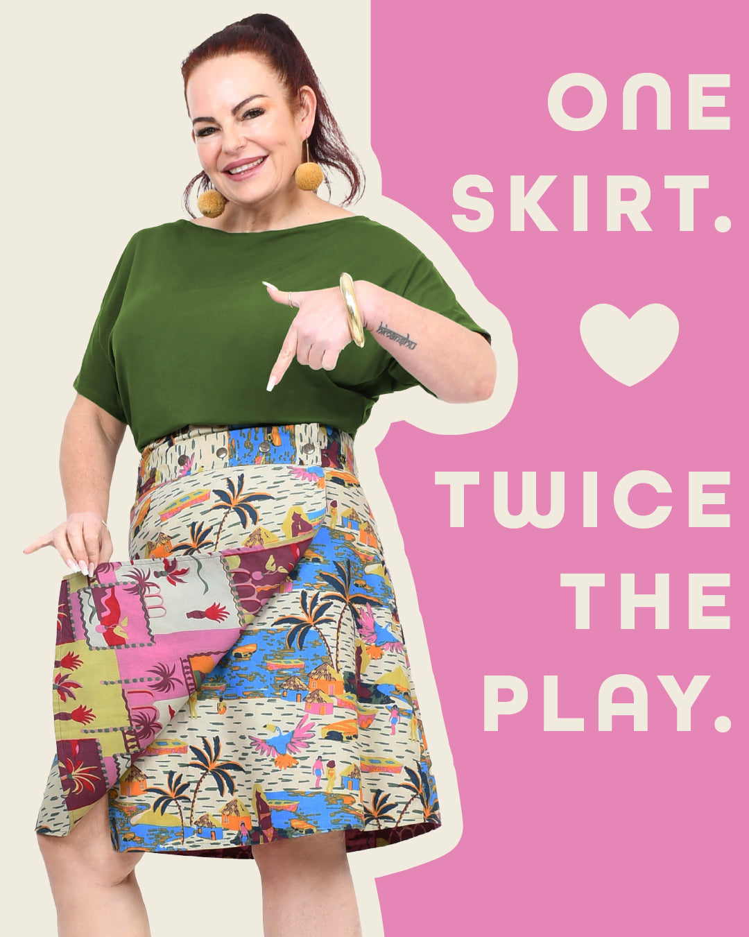 Two Prints. One Clever Skirt. 👀