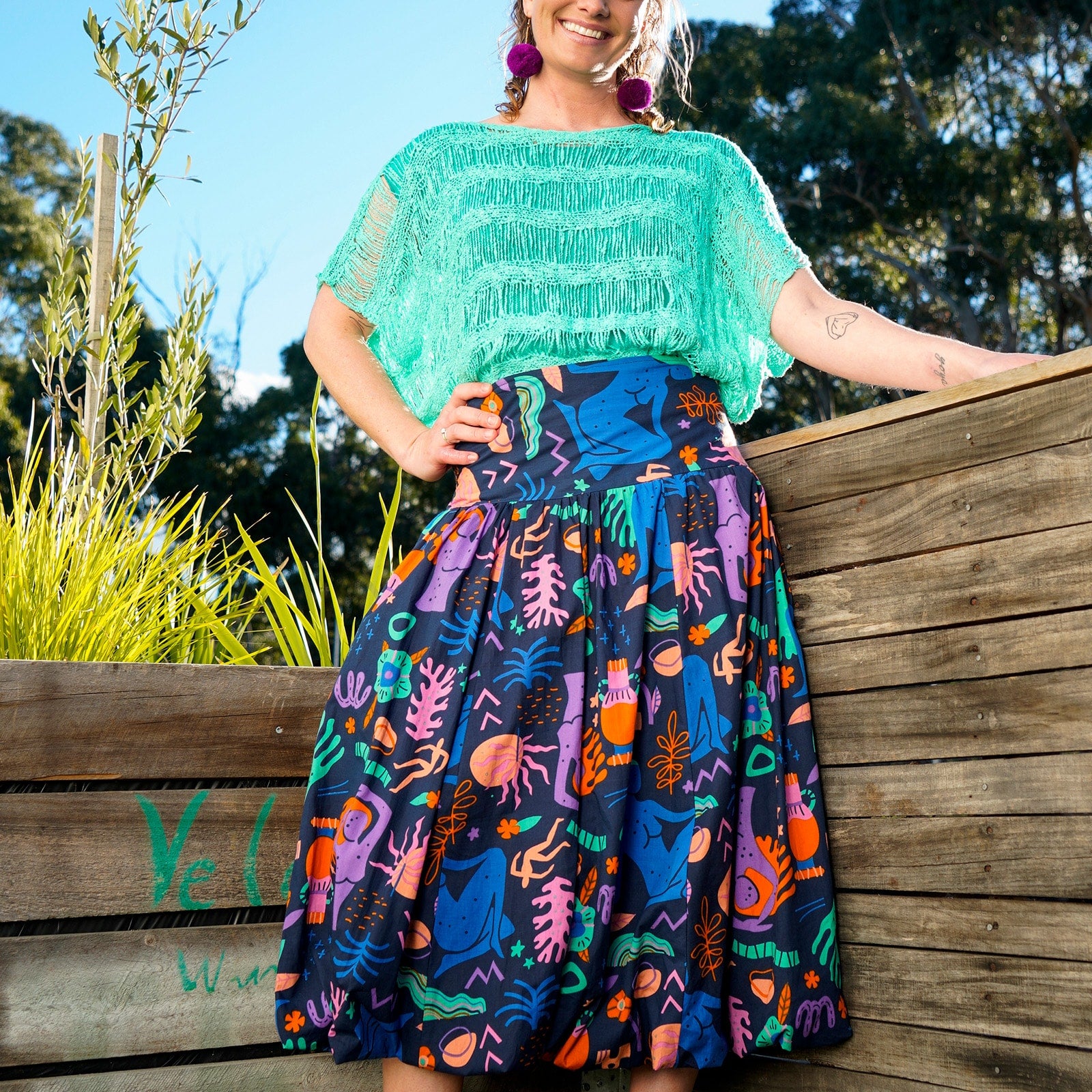 Ebony Midi Skirt