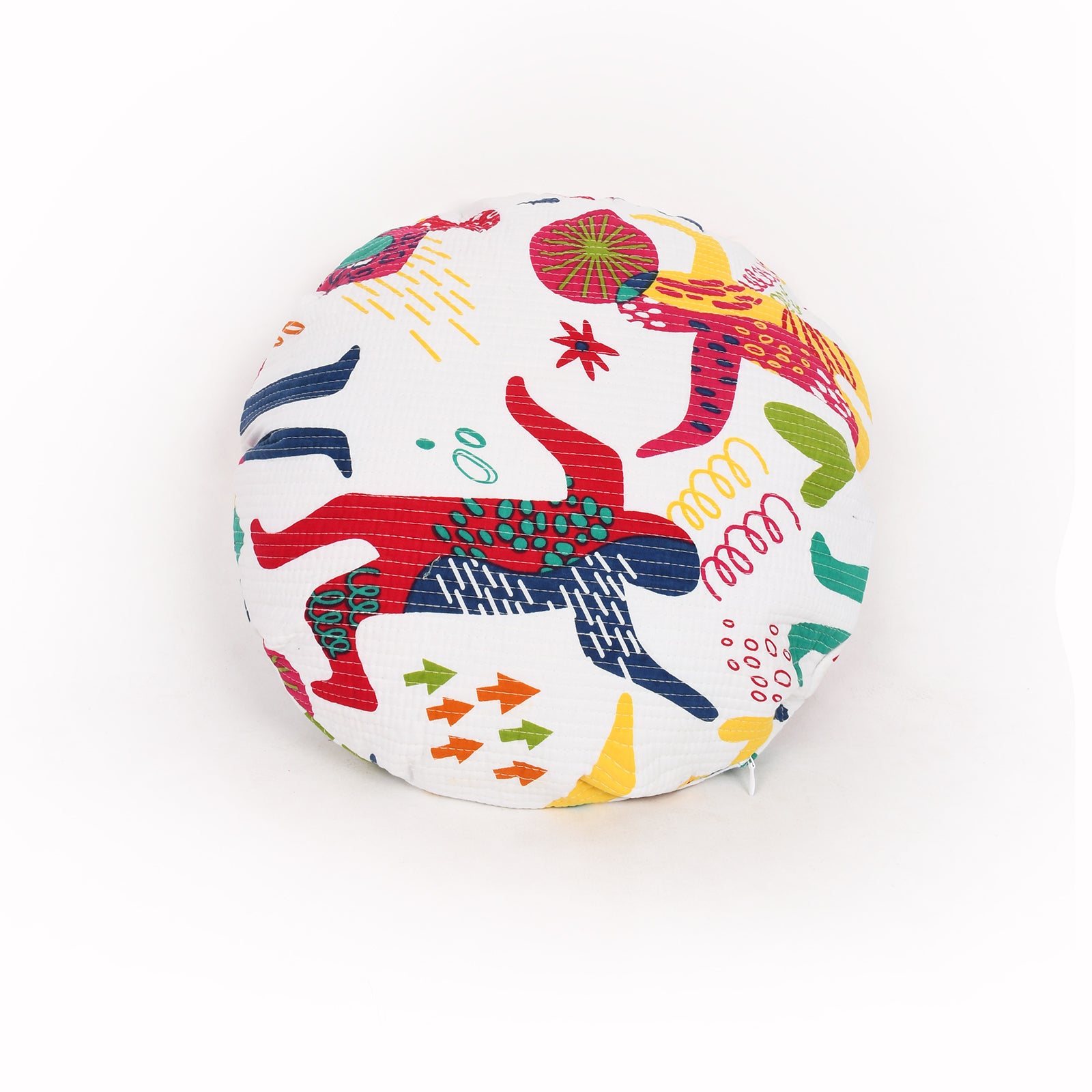 Quilted Round Cushion Cover