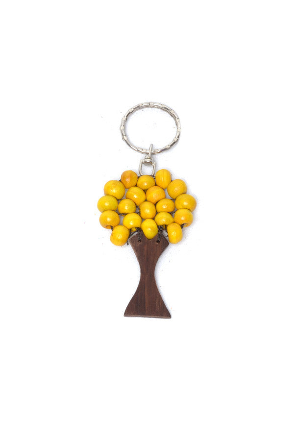 Small Wooden Tree Keyring - Keshet Design