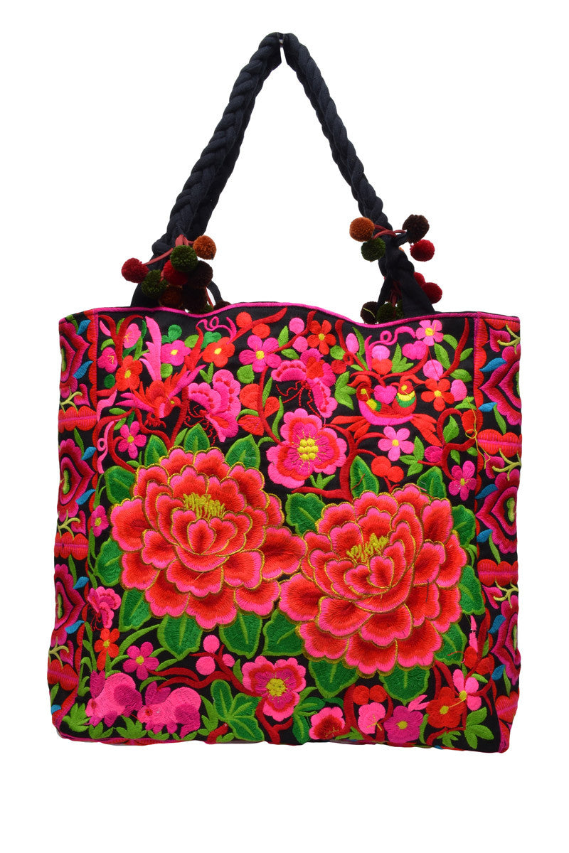 Medium Square Embroidered Bag - Keshet Design