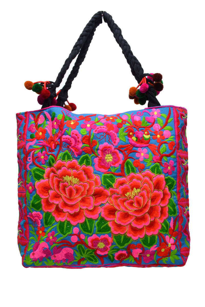 Medium Square Embroidered Bag - Keshet Design