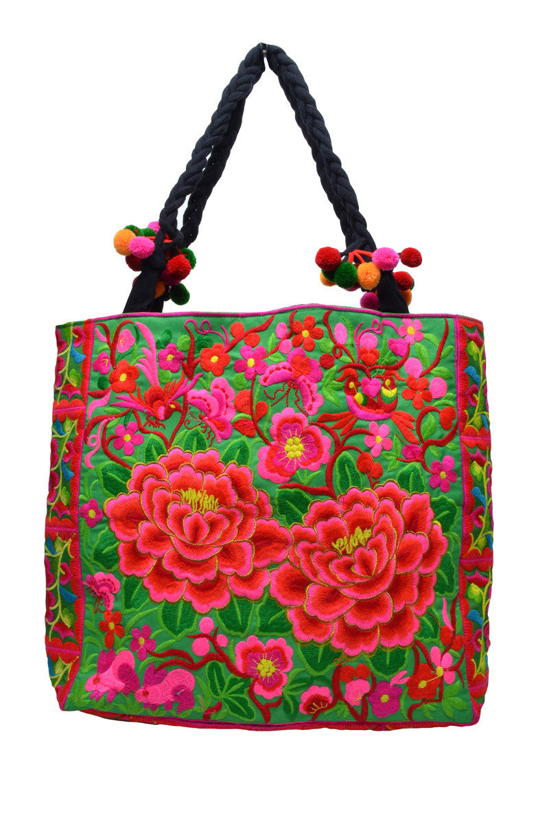 Medium Square Embroidered Bag - Keshet Design
