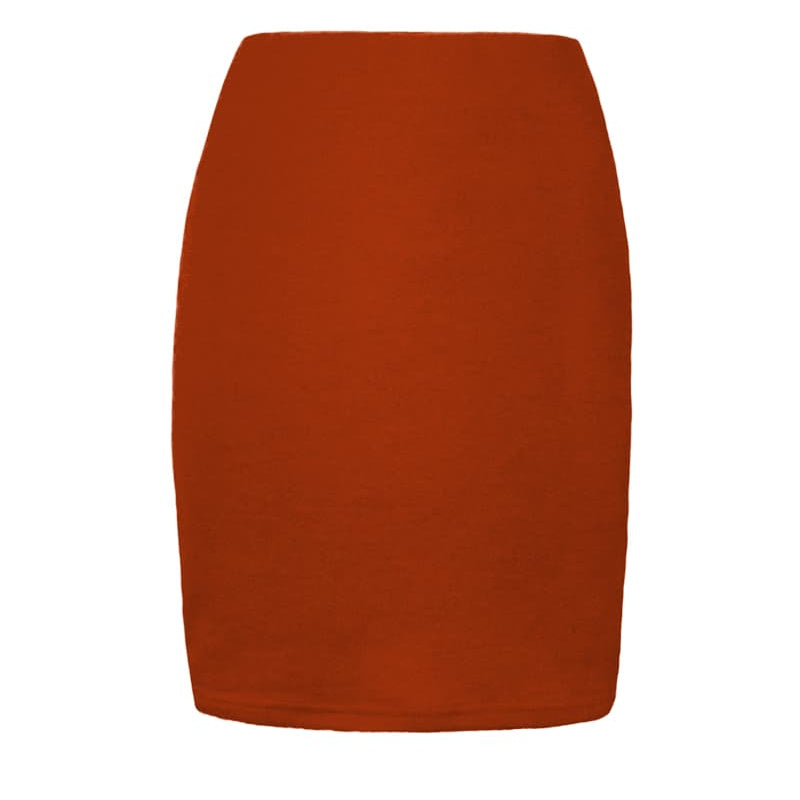 High Waisted Short Pencil Skirt Plain - Keshet Design