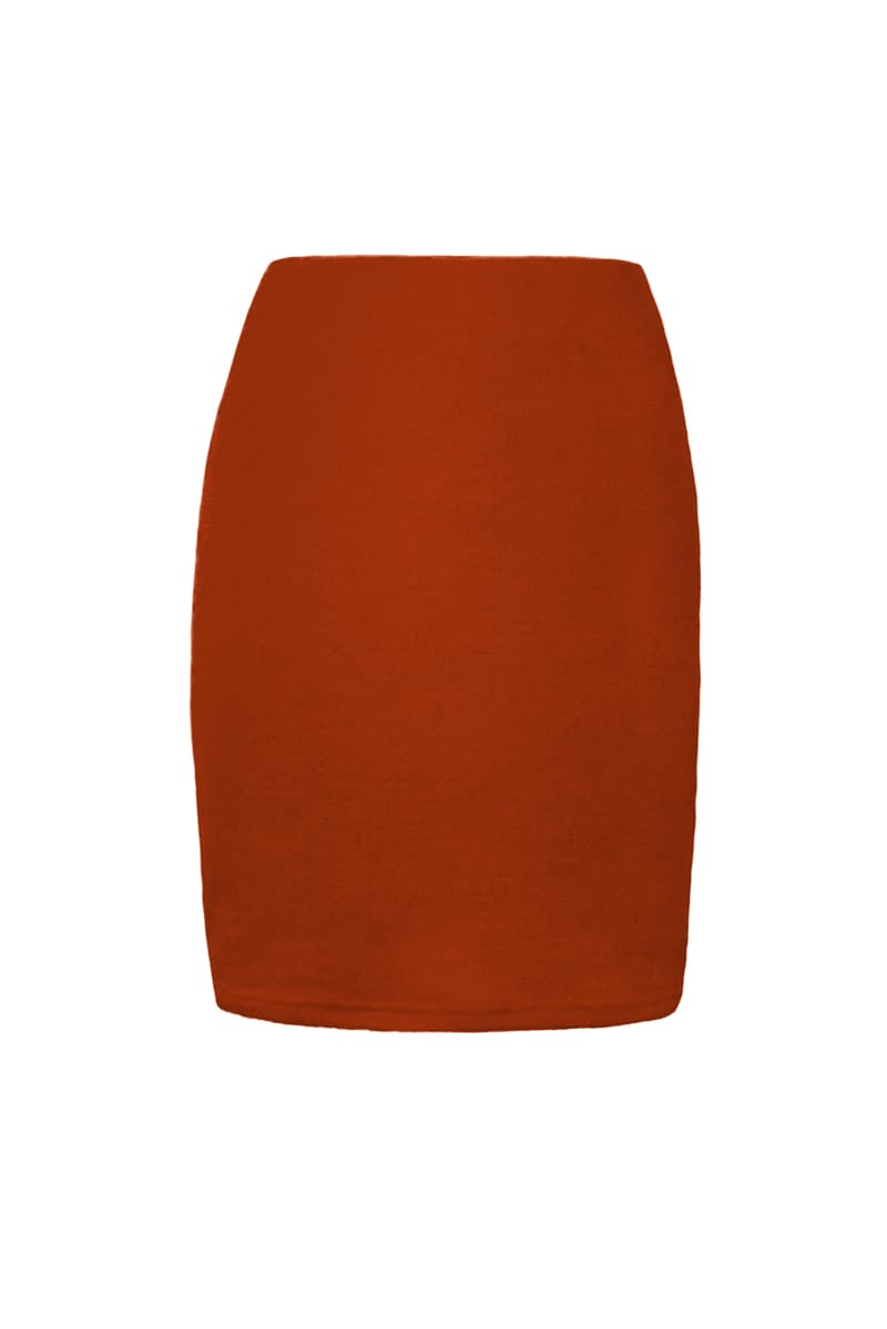 High Waisted Short Pencil Skirt Plain - Keshet Design