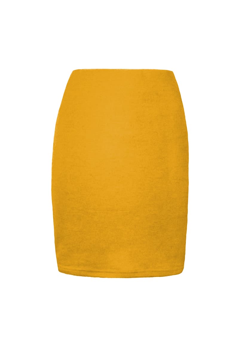High Waisted Short Pencil Skirt Plain - Keshet Design