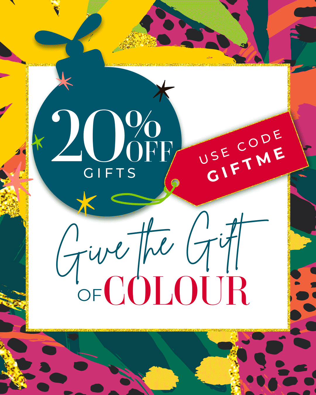 Give the Gift of Colour this Holiday Season!🌈 💝With 20% OFF Gifts💝