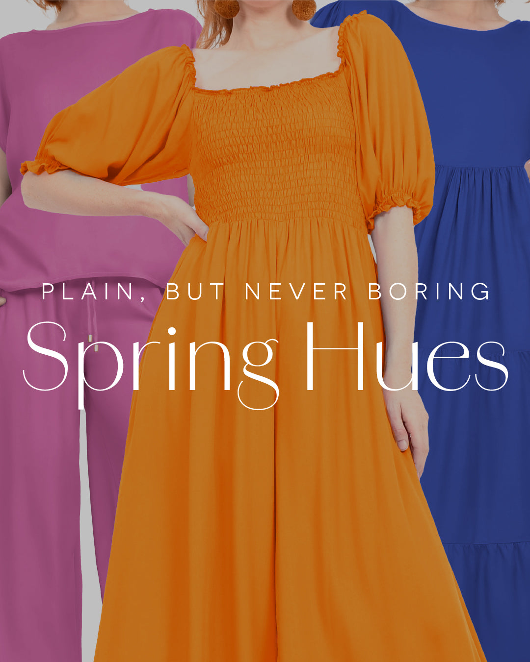 Spring Hues 🌷 Plain, but NEVER boring ❤️🧡💚💙