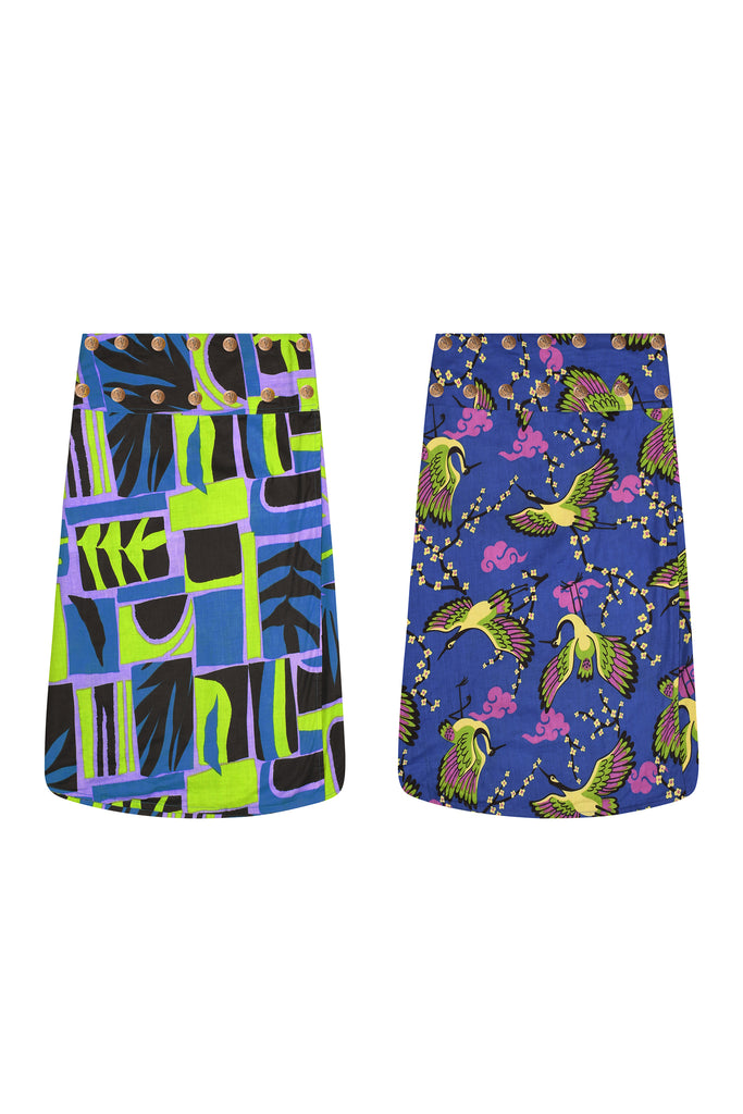 Aluula Long Reversible Button Skirt - Keshet Design