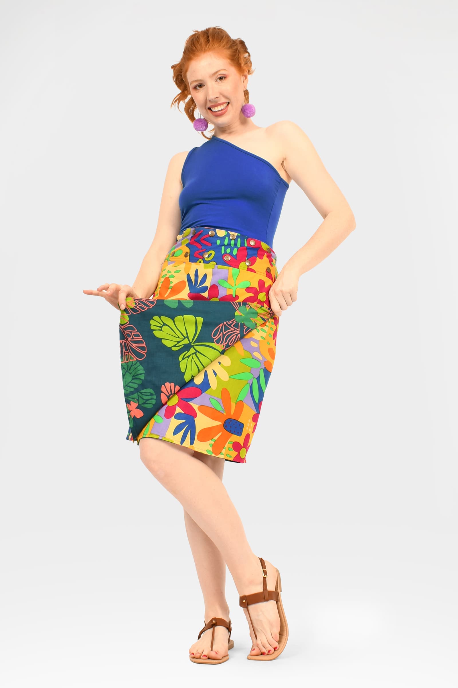 Aluula Long Reversible Button Skirt - Keshet Design