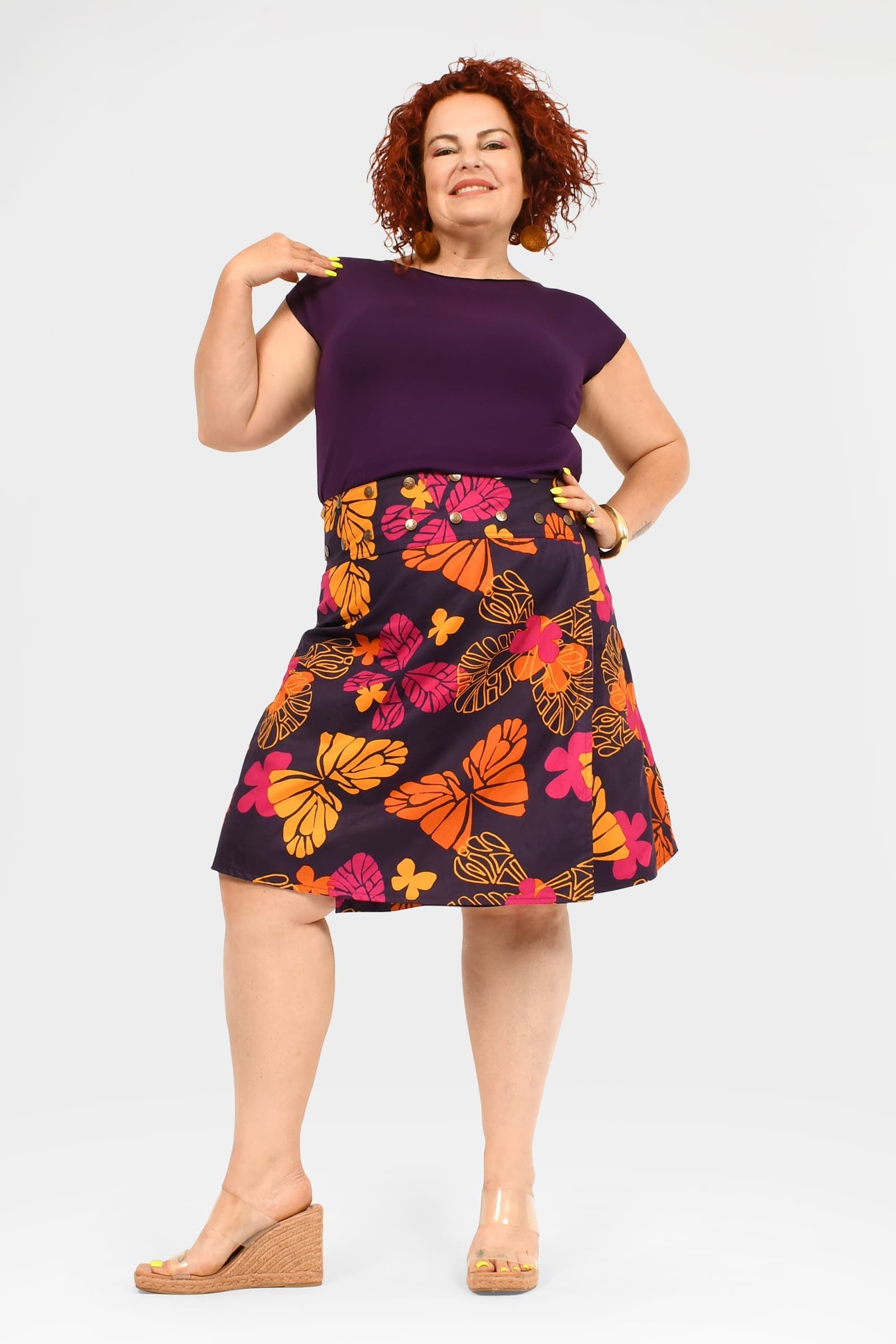 Aluula Long Reversible Button Skirt - Keshet Design