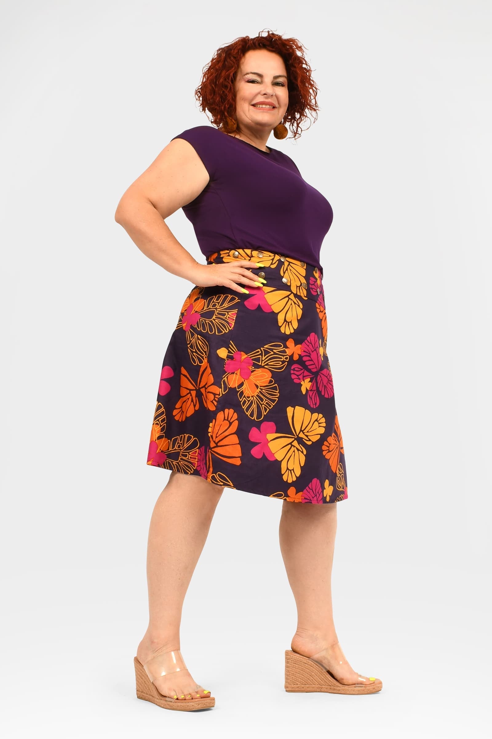 Aluula Long Reversible Button Skirt - Keshet Design