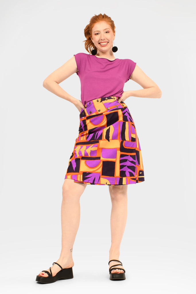 Aluula Long Reversible Button Skirt - Keshet Design