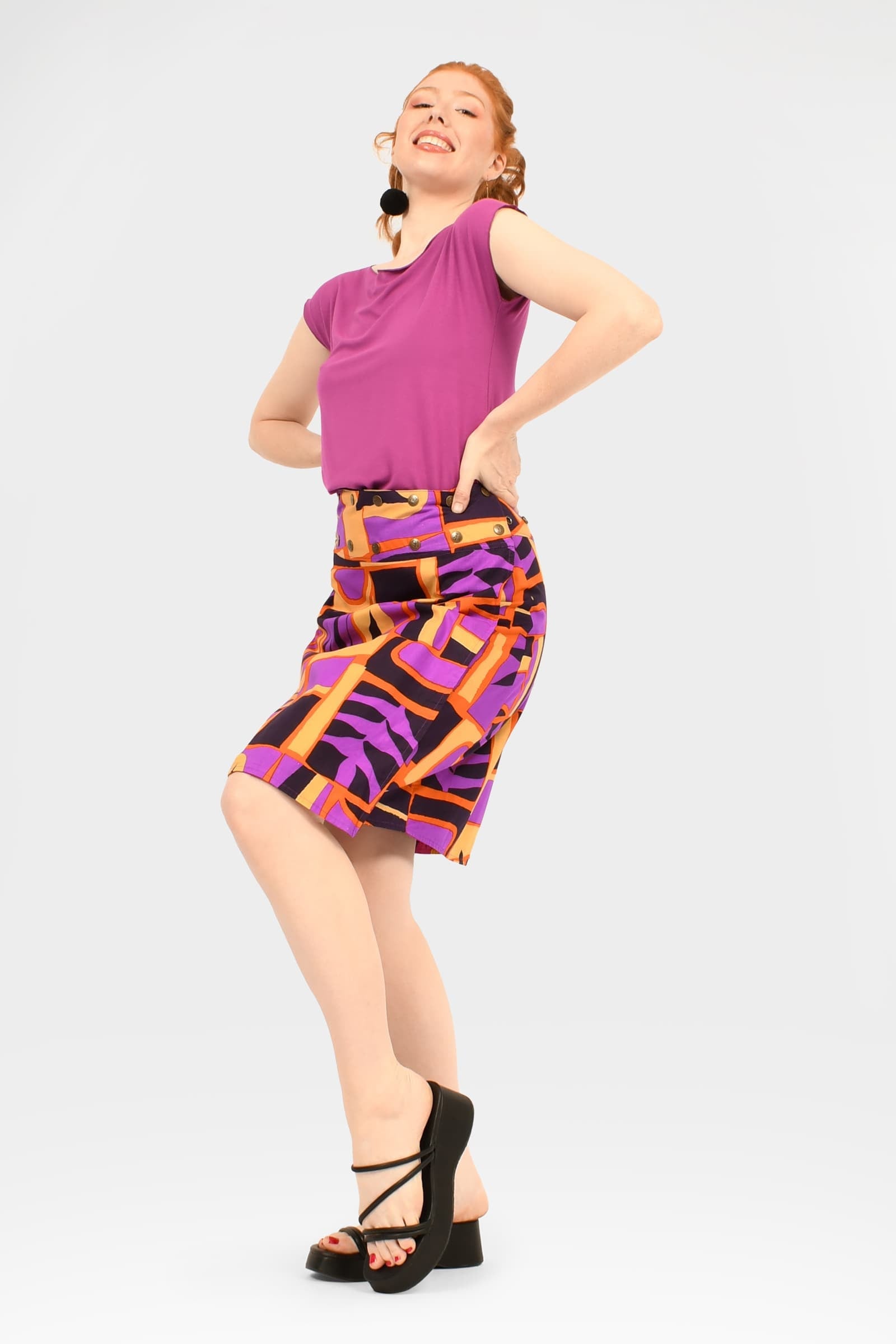 Aluula Long Reversible Button Skirt - Keshet Design