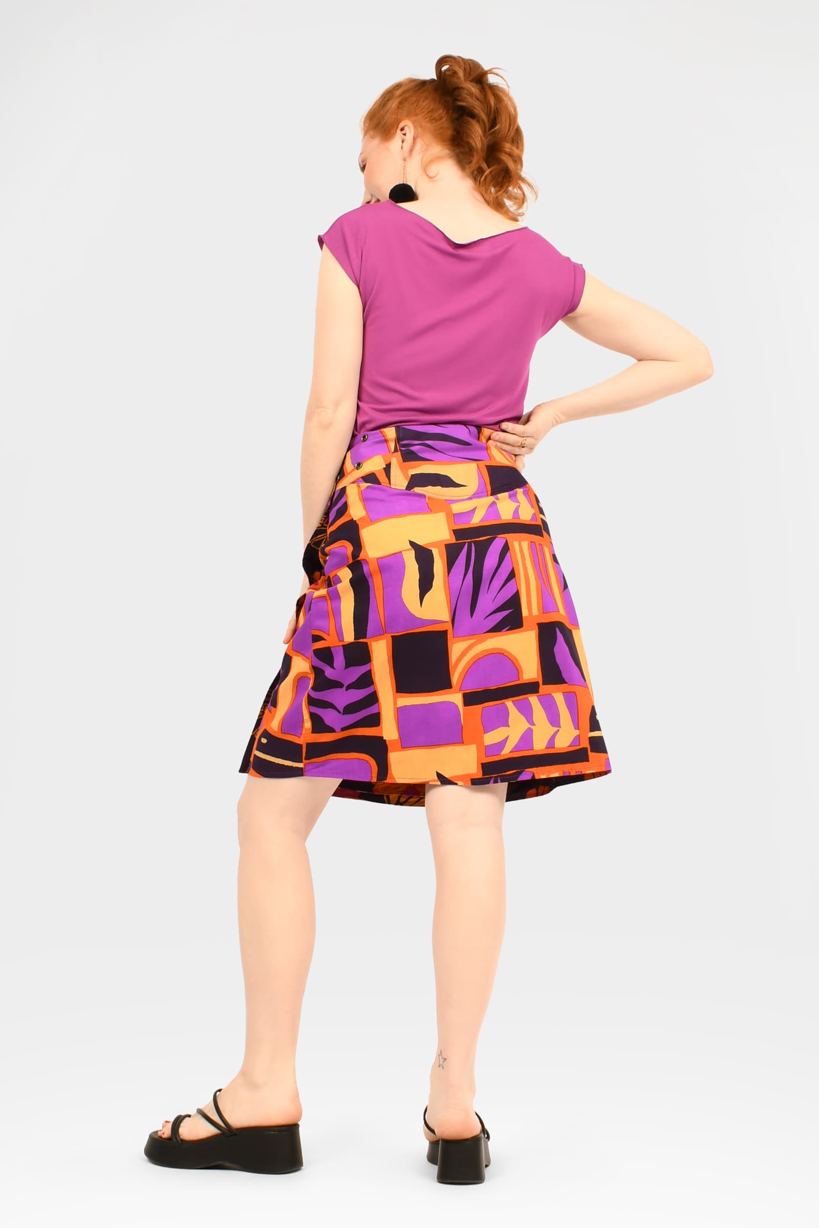 Aluula Long Reversible Button Skirt - Keshet Design