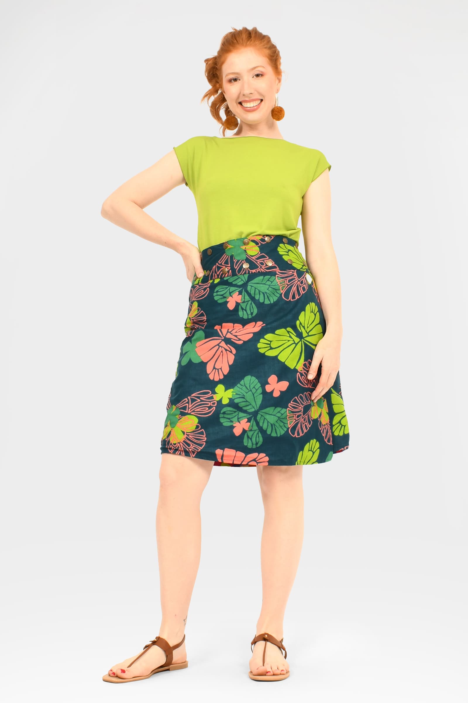 Aluula Long Reversible Button Skirt - Keshet Design