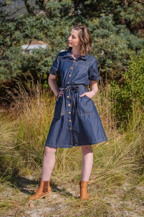 Quinn Denim Midi Dress – Keshet Design