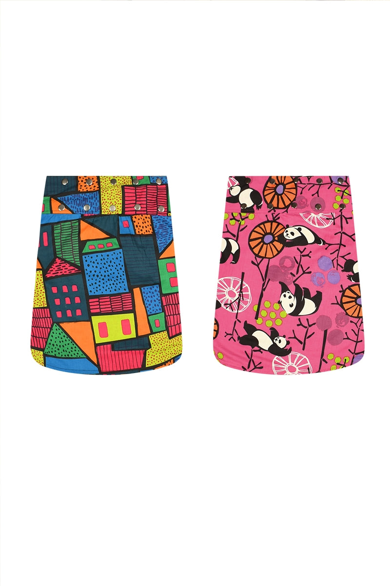 Aluula Short Reversible Button Skirt - Keshet Design