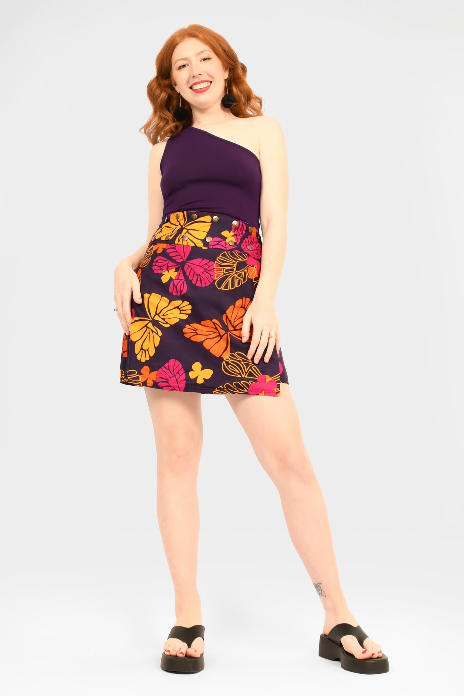 Aluula Short Reversible Button Skirt - Keshet Design