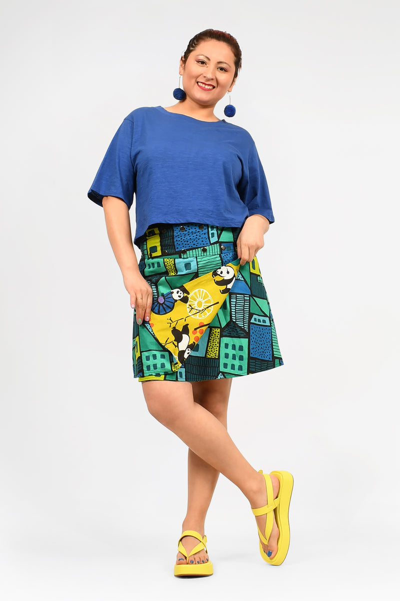 Aluula Short Reversible Button Skirt - Keshet Design