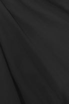 Black fabric close-up for wide-leg pants