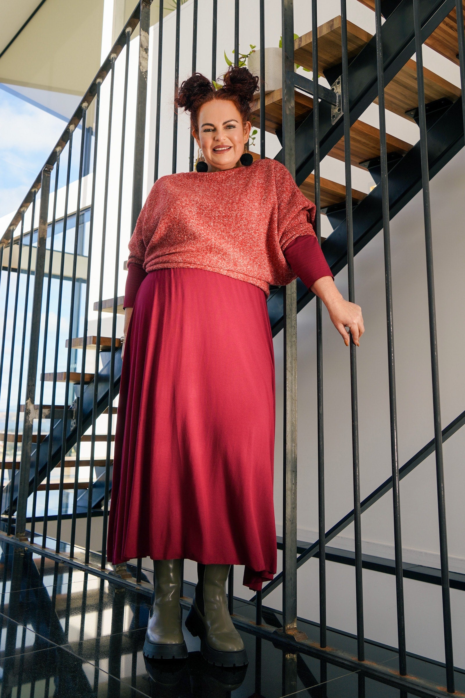 Cora 3/4 Sleeve Long Dress