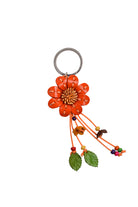 Leather Flower Keyring - Keshet Design