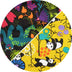 Panda Playhouse Chartreuse/Kool Kats Neon Rainbow
