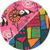 Funky Town Neon Rainbow/Panda Playhouse Pink