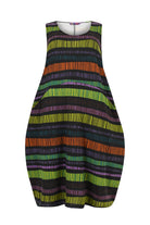 Colorful striped dress on a white background