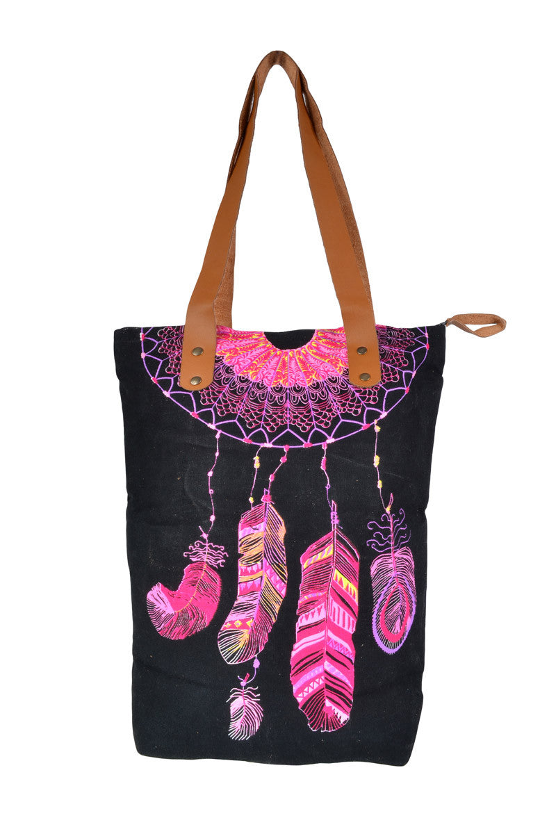 Dreamcatcher Fluoro Tote Bags - Keshet Design