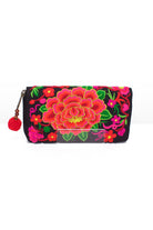 Embroidered Rose Wallet - Keshet Unique Colourful Women's Clothing Tasmania Australia