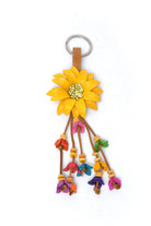 Leather Flower Keyring - Keshet Design