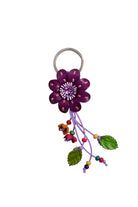 Leather Flower Keyring - Keshet Design