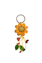 Leather Flower Keyring - Keshet Design