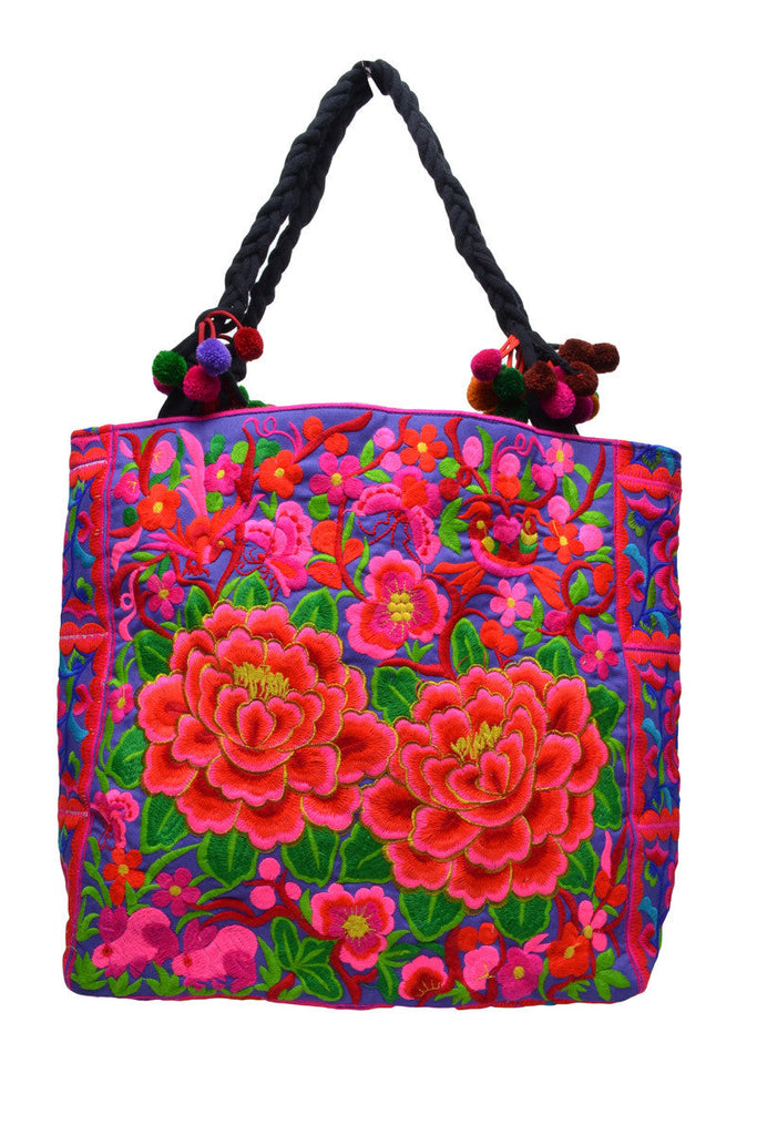 Medium Square Embroidered Bag - Keshet Design