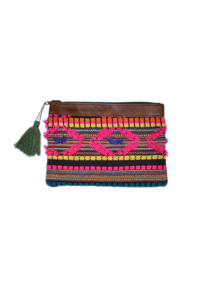 Textured Leather Clutch - Keshet Unique Colourful Women's Clothing Tasmania Australia