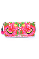 Embroidered Orchid Wallet - Keshet Design