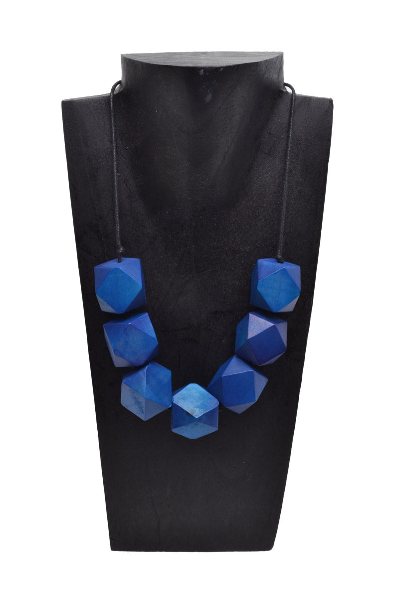 Wooden Cubic Necklace - Keshet Design