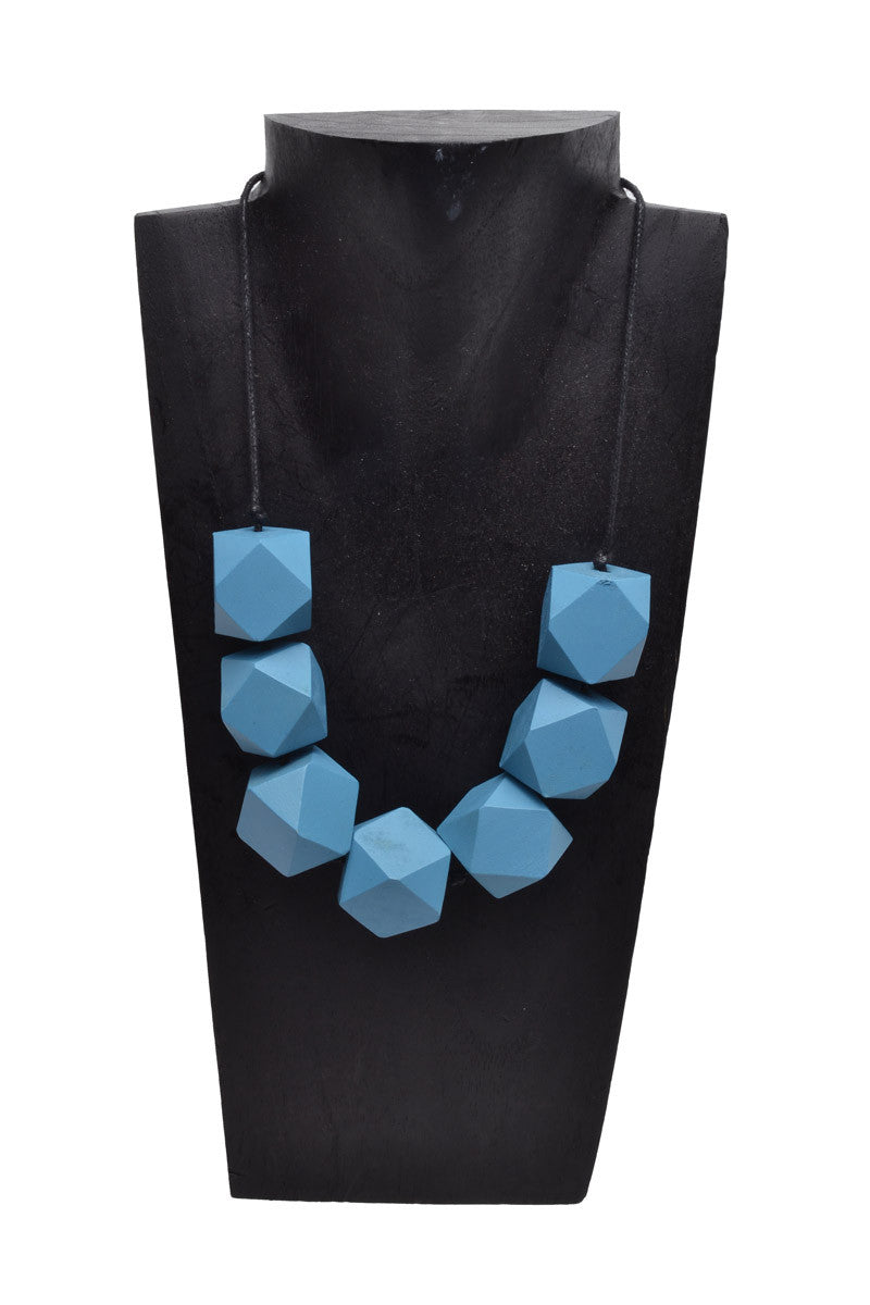 Wooden Cubic Necklace - Keshet Design