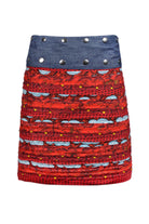 Denim Button Layer Skirt - Keshet Design